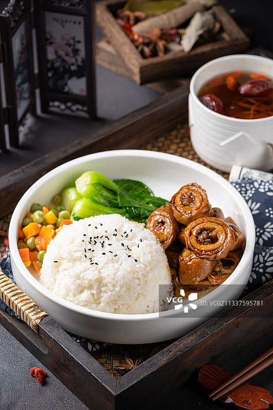 中式卤肉套餐饭图片素材