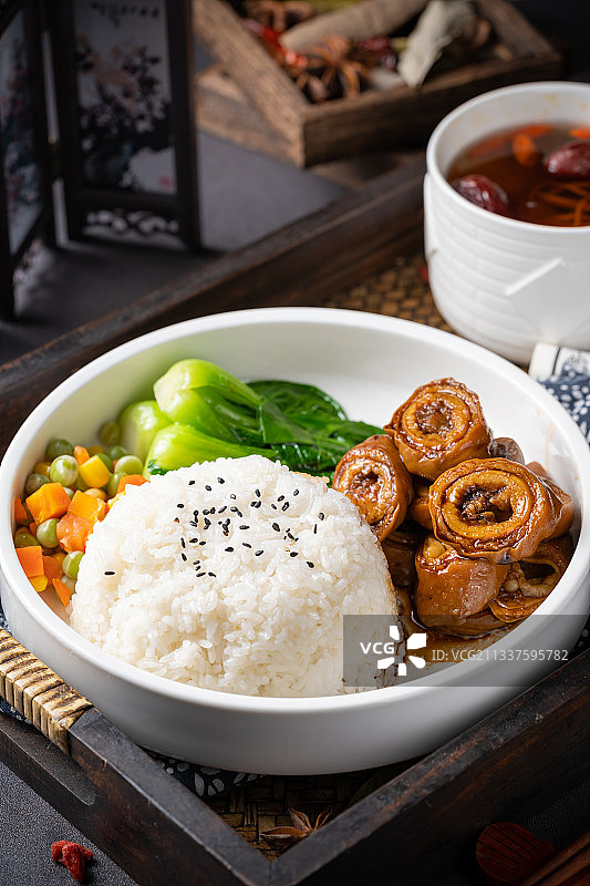 中式卤肉套餐饭图片素材