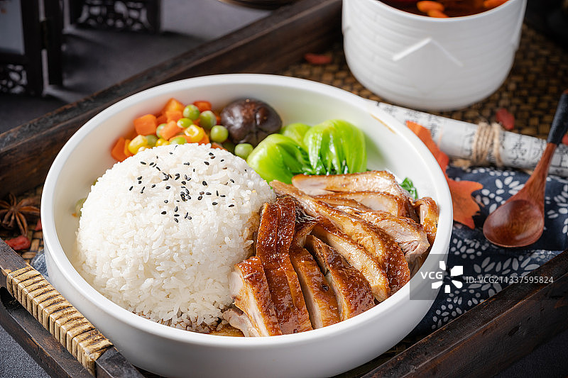 中式卤肉套餐饭图片素材