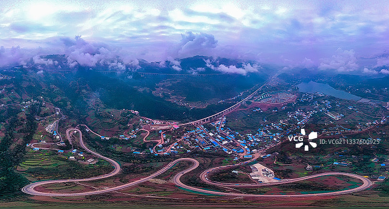 郑万高铁建设 带动乡村振兴 －-2020年12月20日拍摄于图片素材