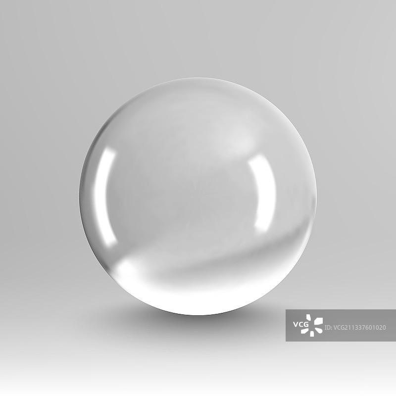 透明背景上的发光水晶球图片素材