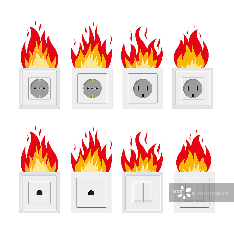插座短路概念图片素材