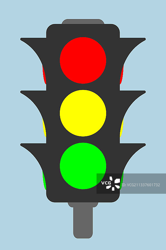 交通灯 - 扁平风格图标图片素材