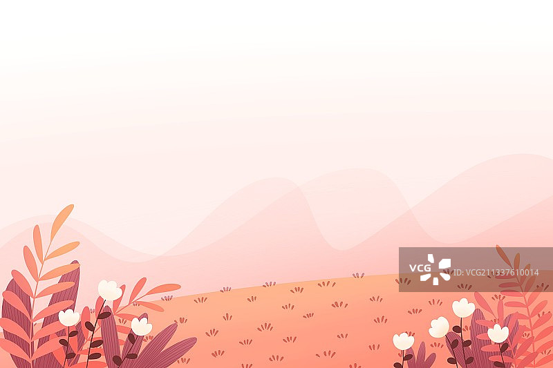 红色唯美背景插画图片素材