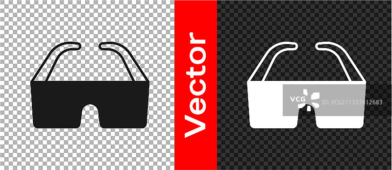 黑色安全护目镜图标图片素材