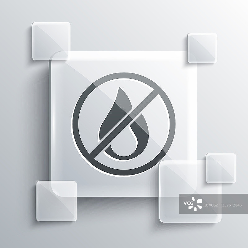 灰色背景上的灰色禁止烟火图标图片素材