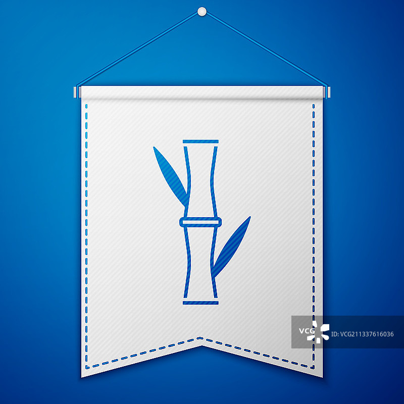 蓝色竹子图标，蓝色背景图片素材