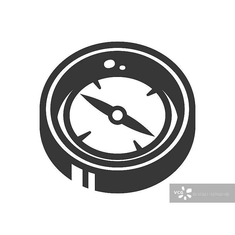 航海罗盘黑色粗体剪影图标图片素材