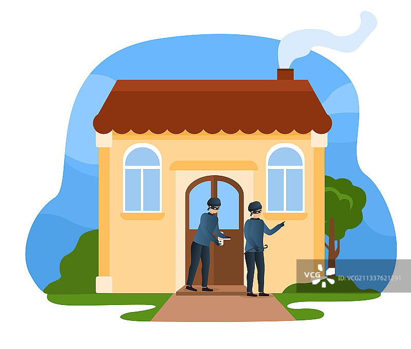 撬锁破门盗窃图片素材