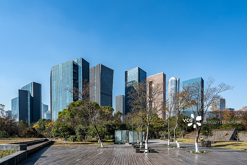 宁波南部商务区现代建筑街景图片素材