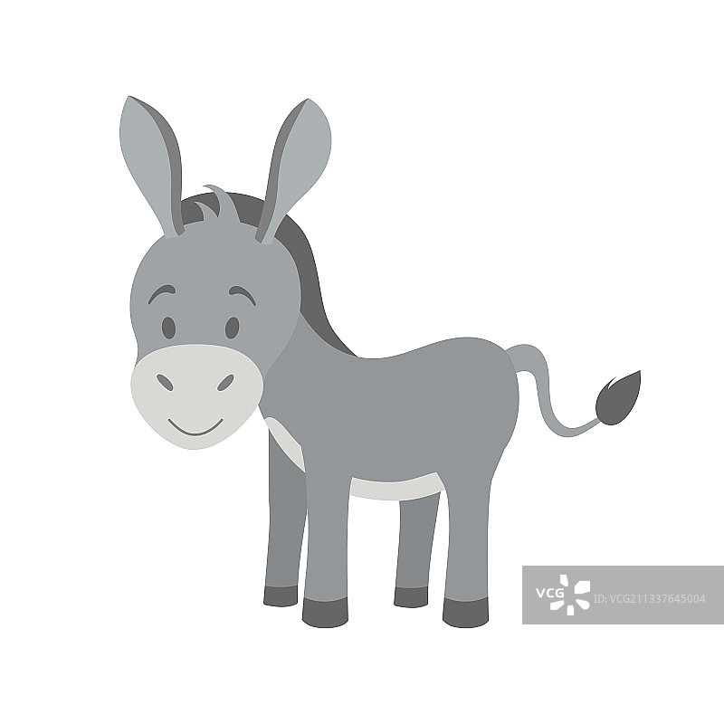 卡通风格的可爱小驴图片素材