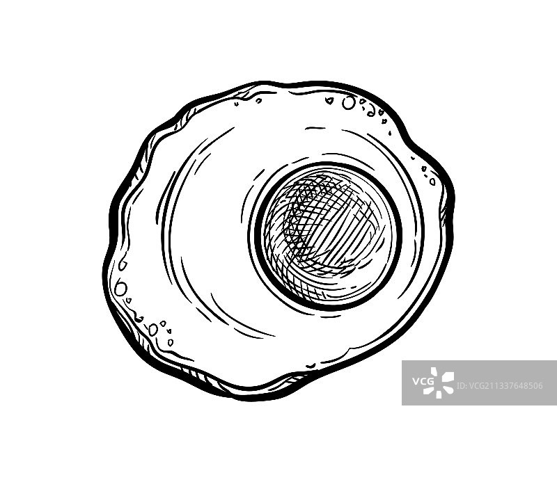 煎蛋墨水草图图片素材