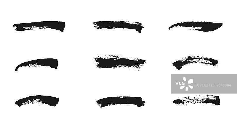 黑色水墨手绘笔刷图片素材