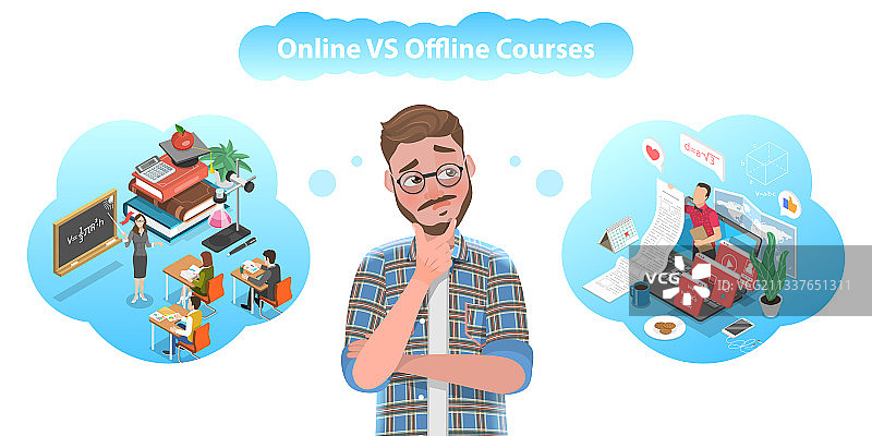 2.5D在线课程概念设计图片素材