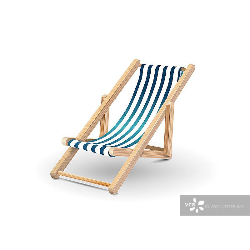 白色背景上的孤立沙滩椅图片素材