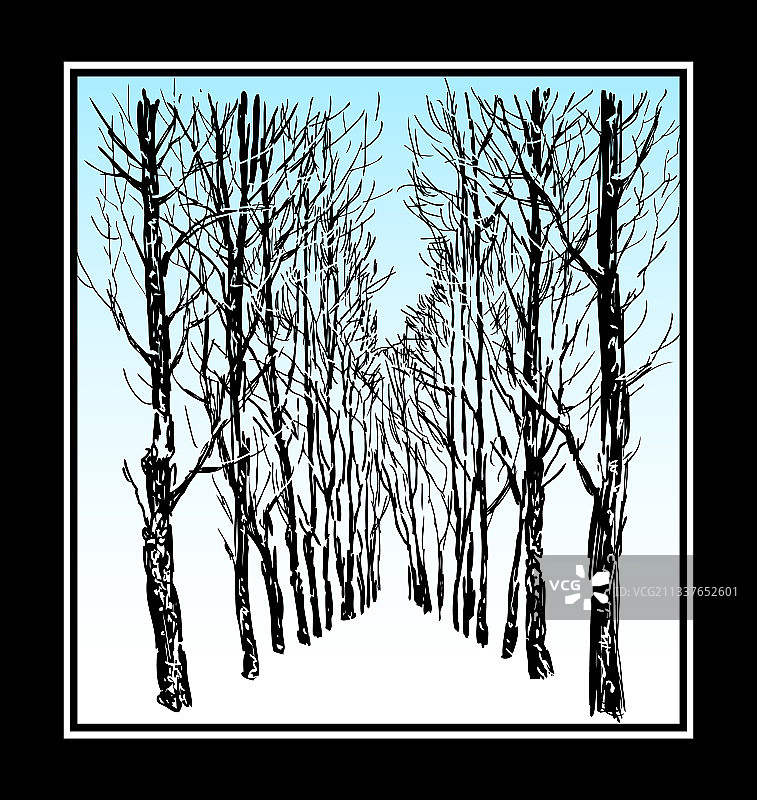 小巷透视走道绘画图片素材