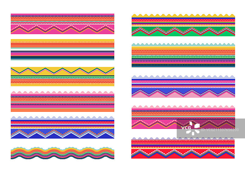 墨西哥传统横幅笔刷和框架图片素材