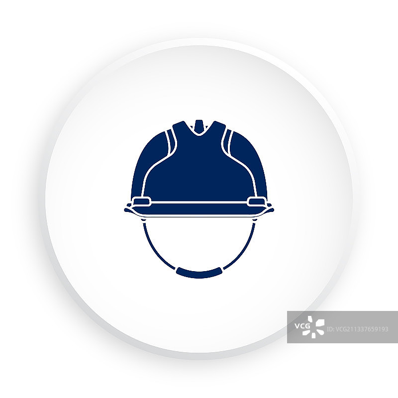 新拟态风格的建筑头盔图标图片素材