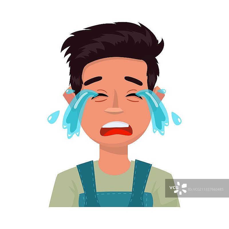 男人和哭泣的标志集合图片素材