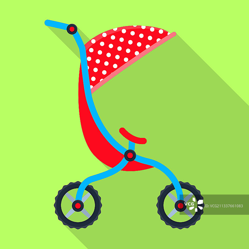 婴儿车扁平图标图片素材