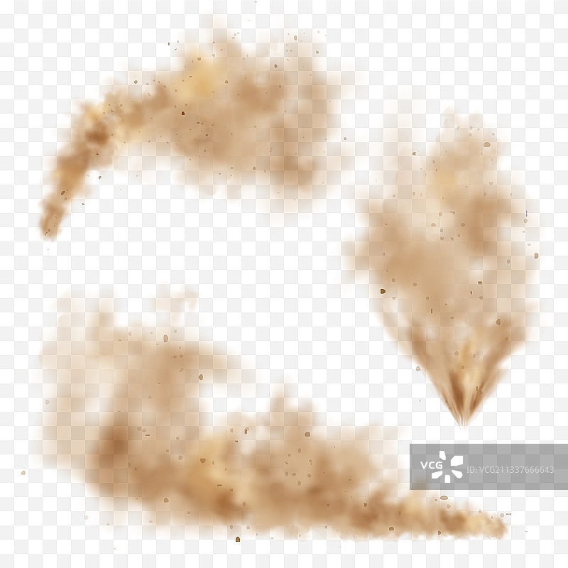 逼真的尘埃云道路沙尘暴污染图片素材