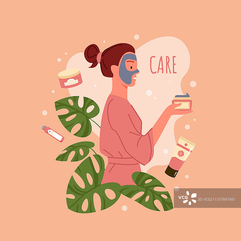 日间有机化妆品护理图片素材