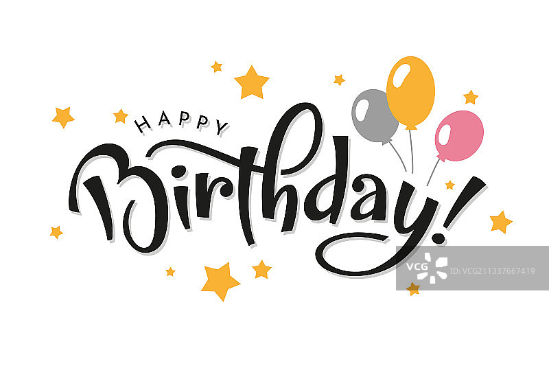 生日快乐气球字母图片素材