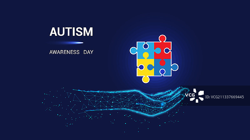 自闭症意识日拼图图片素材