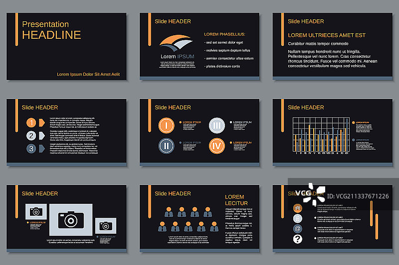 专业商务演示设计模板图片素材