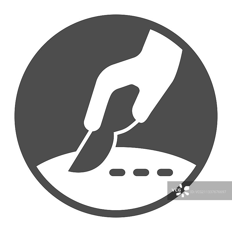 外科医生手持手术刀切口图标图片素材