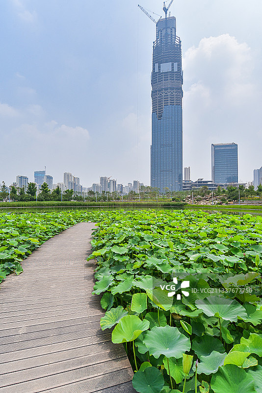 建设中的济南CBD图片素材