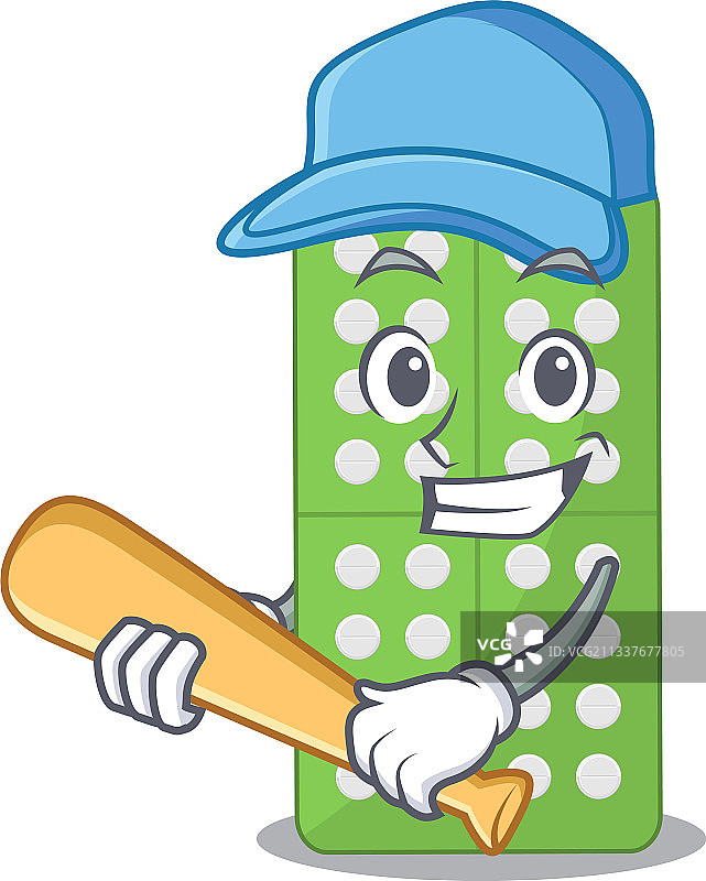 酷炫的药物药丸棒球比赛卡通图片素材