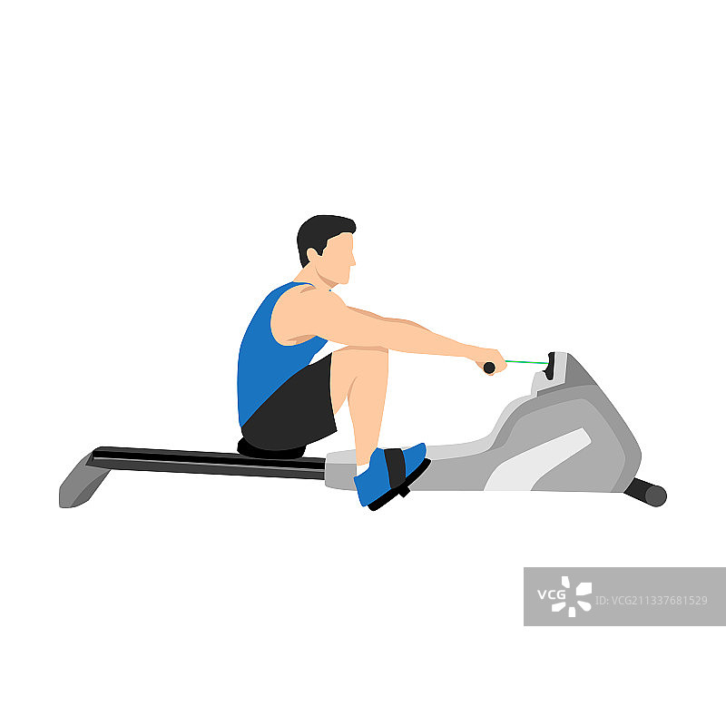 男人做窄握高位下拉图片素材