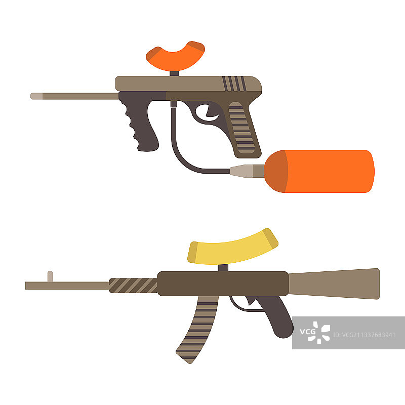 狙击武器扁平彩弹或气枪图片素材