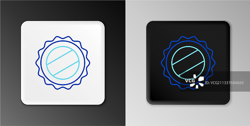 灰色背景瓶盖线条图标图片素材