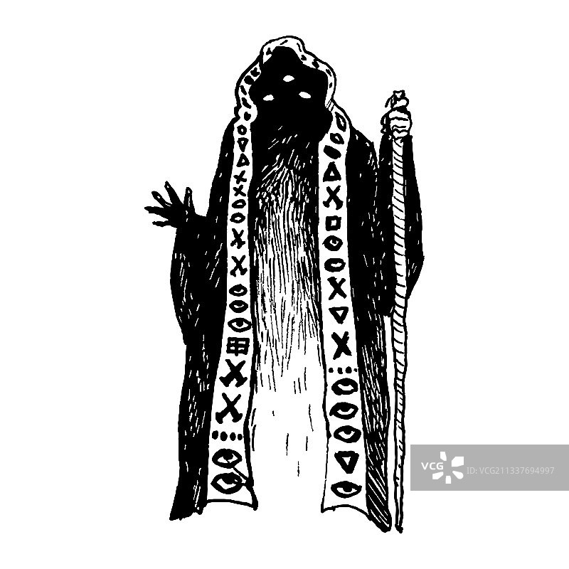 黑魔法师或僧侣图片素材