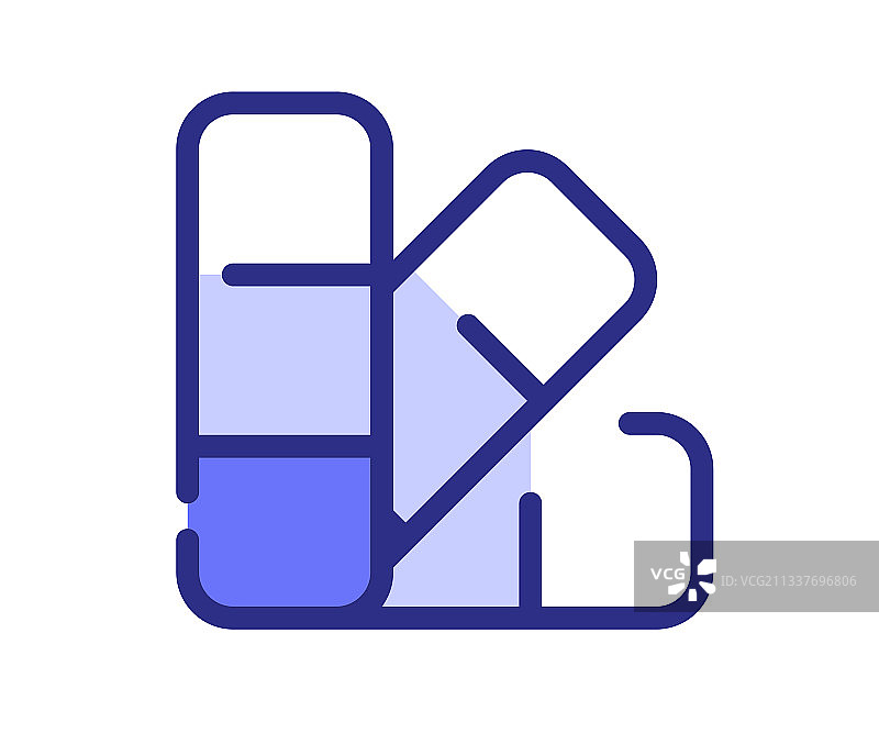 带有调色板颜色的单个独立图标图片素材