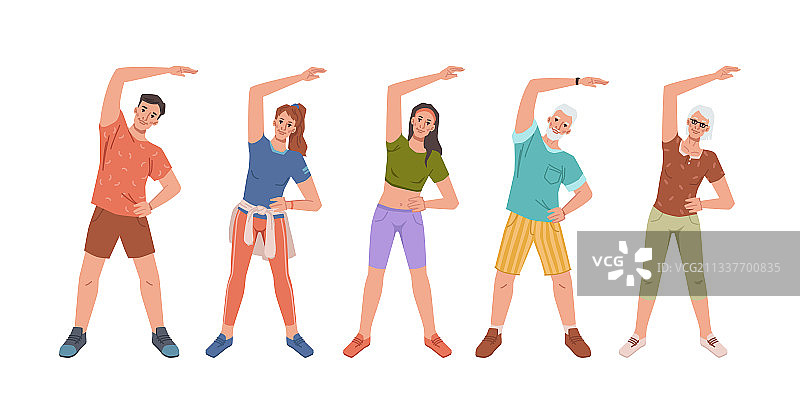 男女瑜伽课手部伸展图片素材