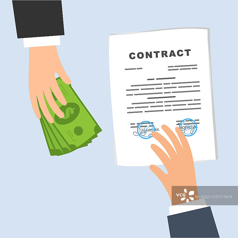 合同签订商务交易图片素材