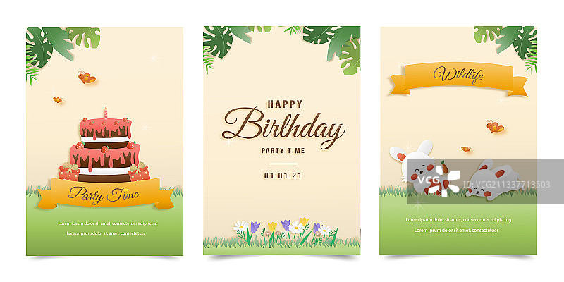 生日邀请贺卡图片素材