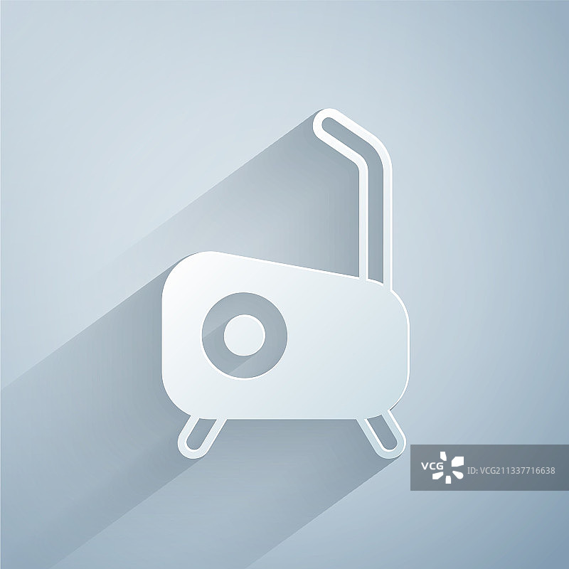 灰色背景上的剪纸健身车图标图片素材