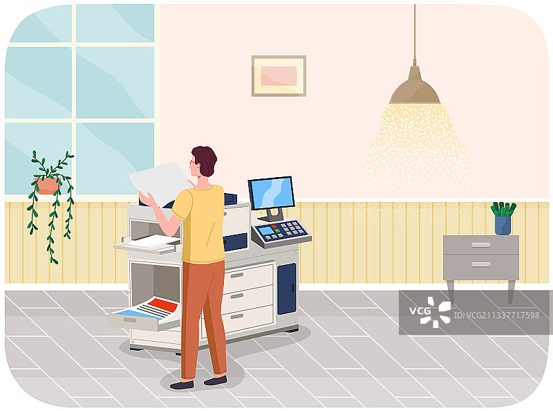 在排版公司工作的年轻职业男子图片素材