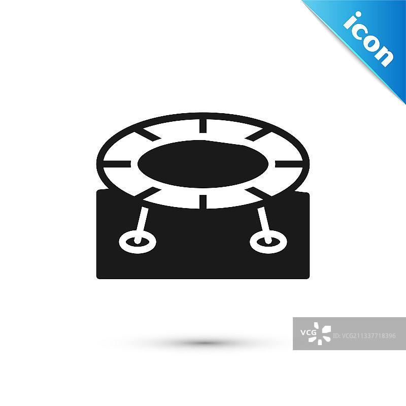 灰色蹦床图标图片素材