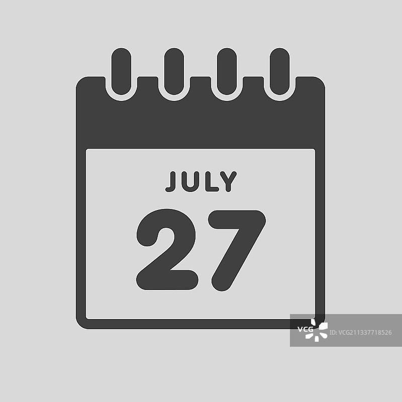 7月27日日历模板图标图片素材