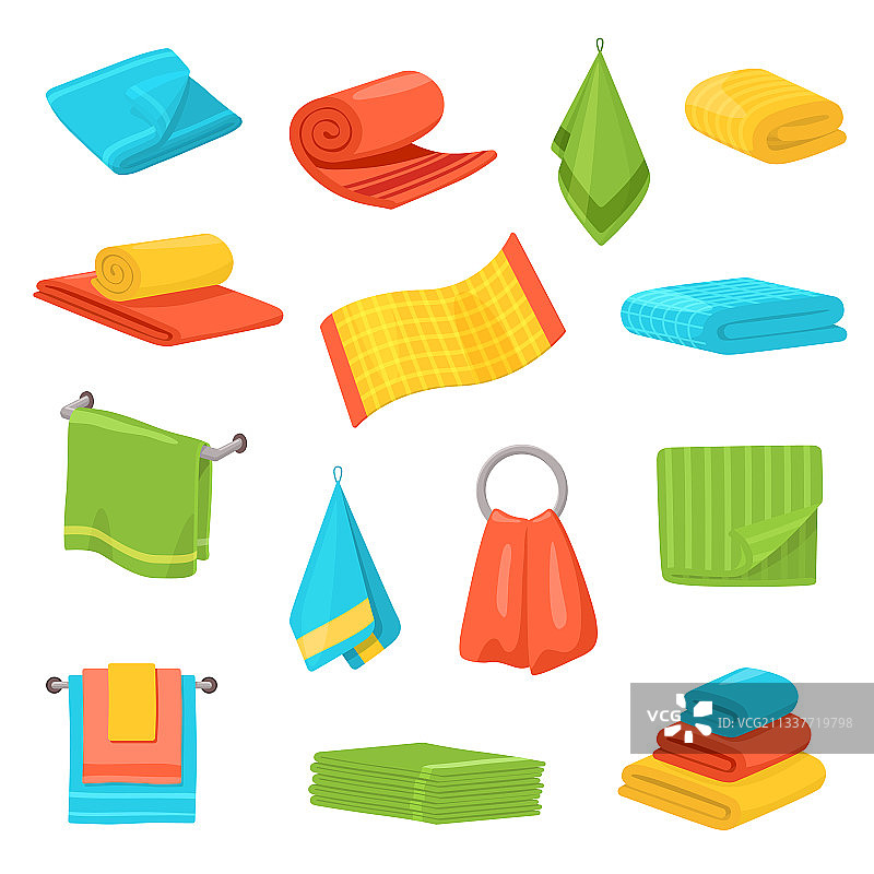 卡通毛巾浴巾棉花材质图片素材