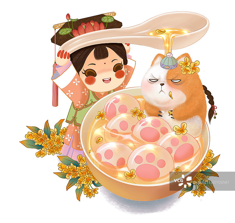 桂花圆子图片素材