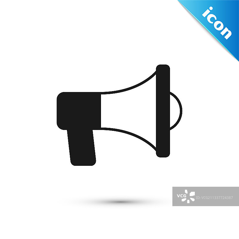 灰色扩音器图标图片素材