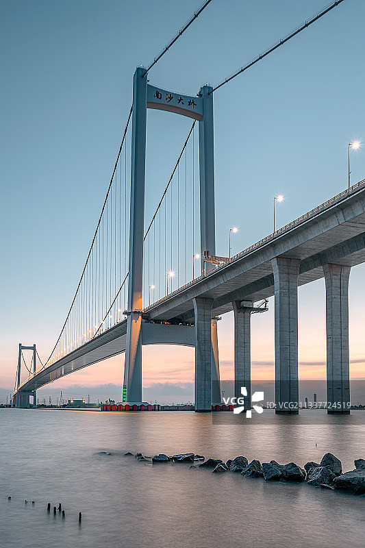 南沙大桥日落图片素材