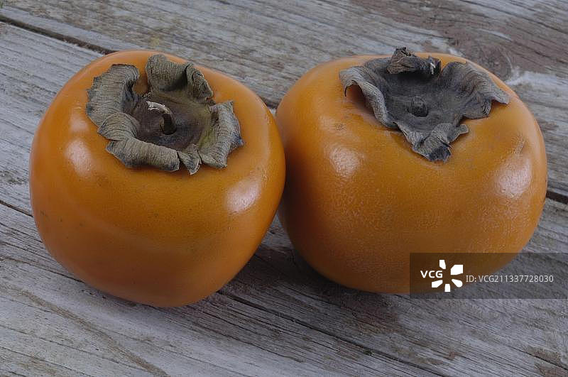 日本柿子（Diospyros kaki）果实图片素材