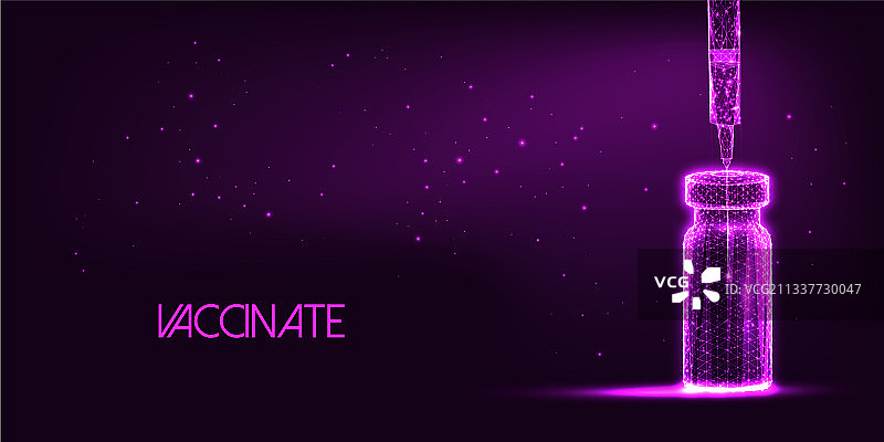 未来感新型冠状病毒疫苗概念图片素材